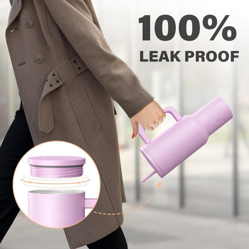 1200ml Tumbler Purple With Steel Straw