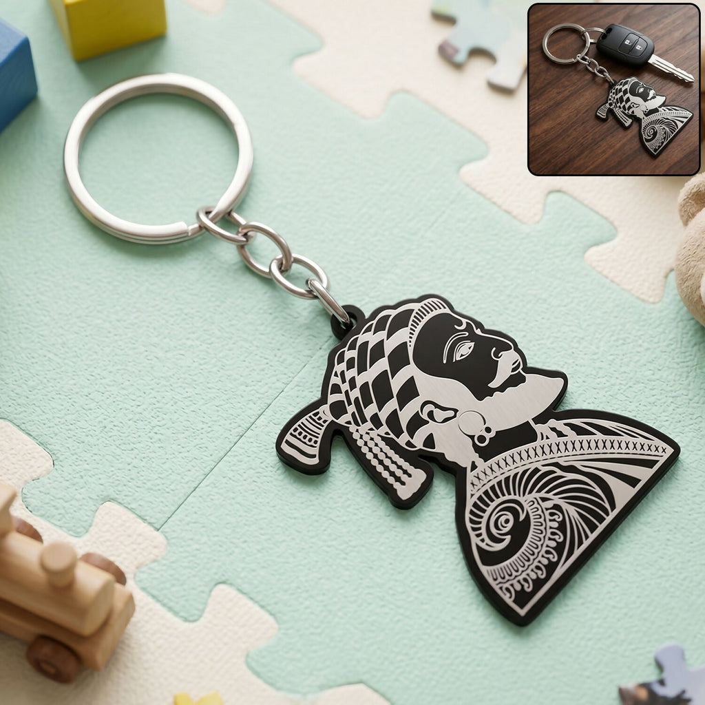 Shivaji Maharaj keychain closeup