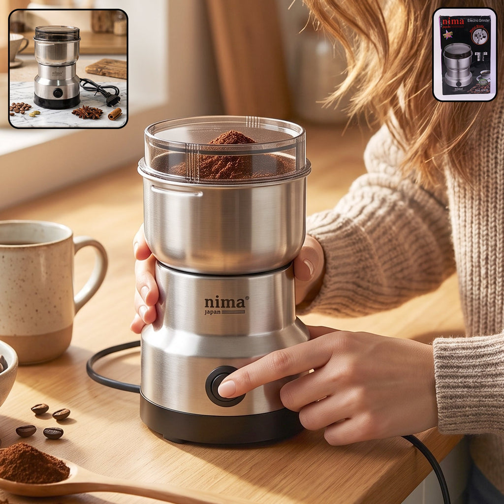 Mini electric grinder, 150W stainless steel, for coffee, spice and masala