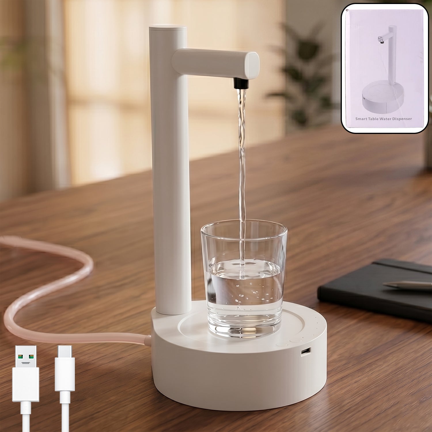 Automatic water dispenser on a clean white background