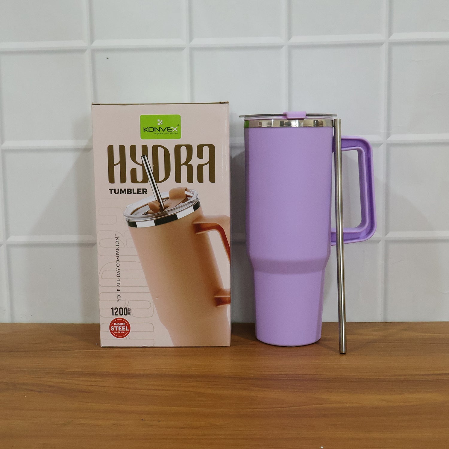 Lifestyle image of tumbler in use