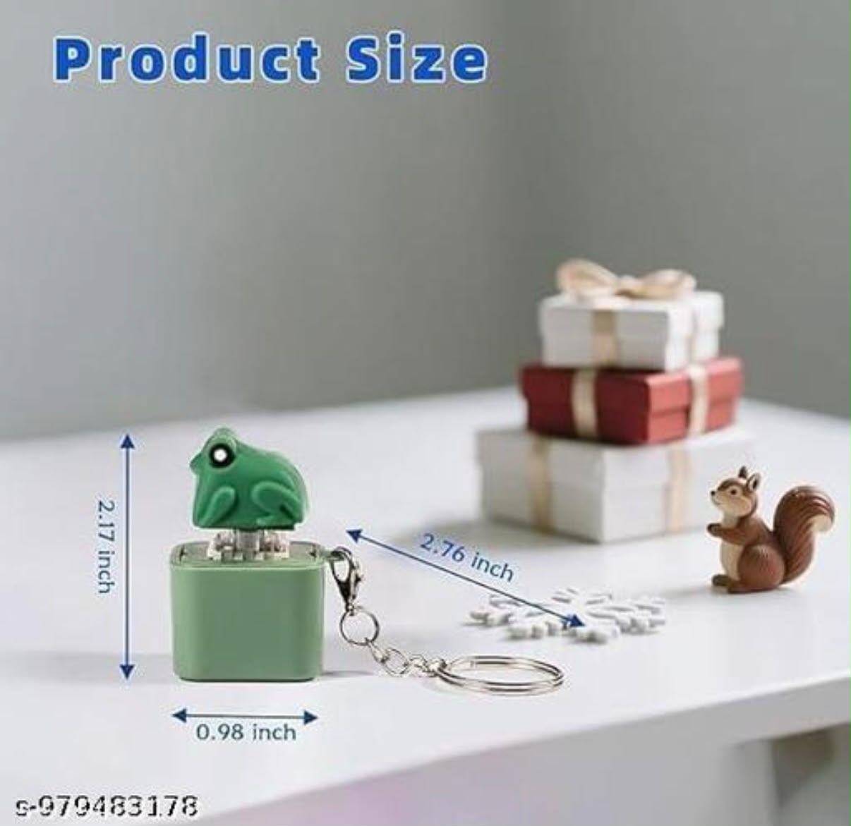 Frog keychain product size